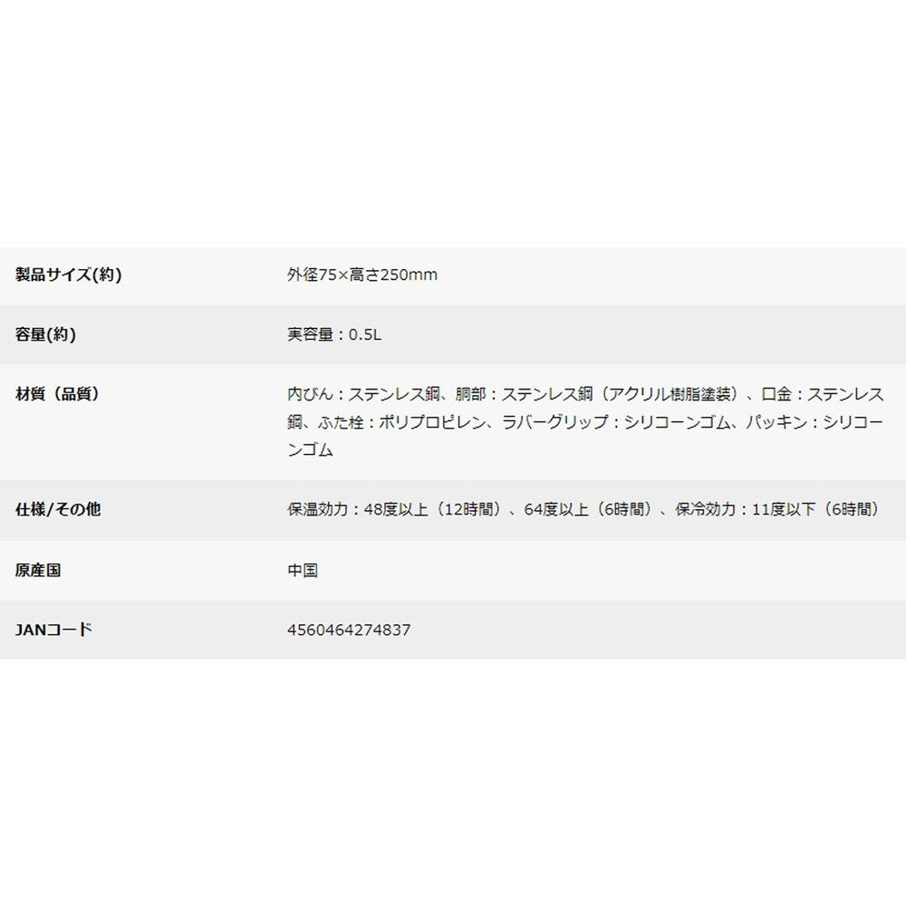 キャプテンスタッグ HDカラビナボトル500(コヨーテタン)