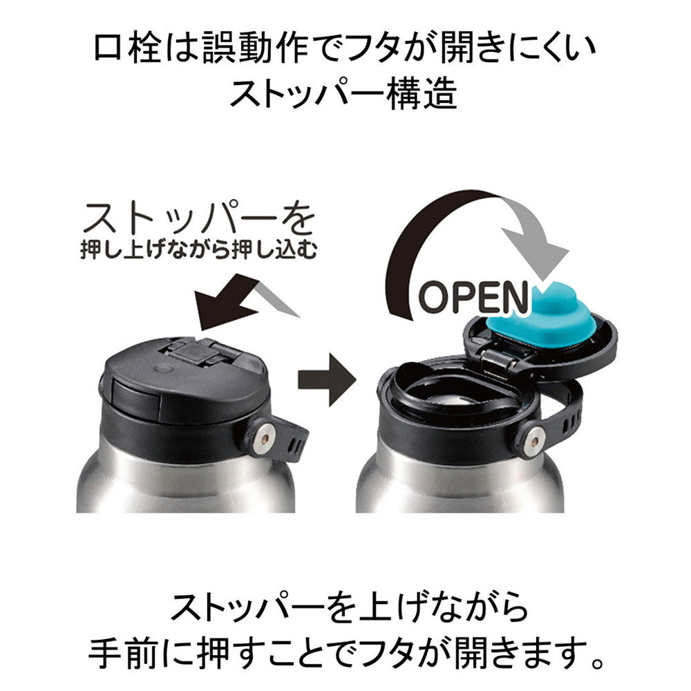 キャプテンスタッグ HDワンタッチボトル1000(ブラック)