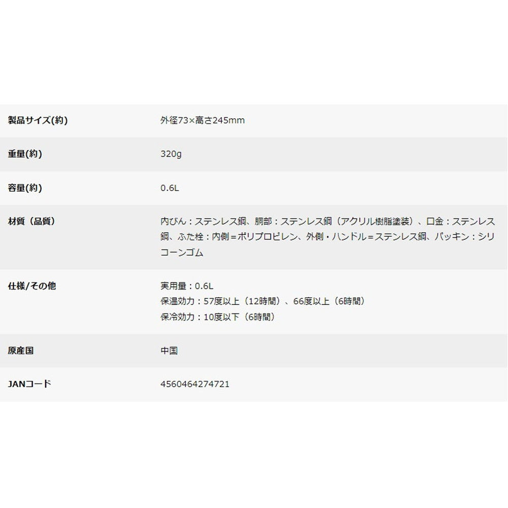 キャプテンスタッグ HDボトル600(グラデーション/イエロー×ミントグリーン)