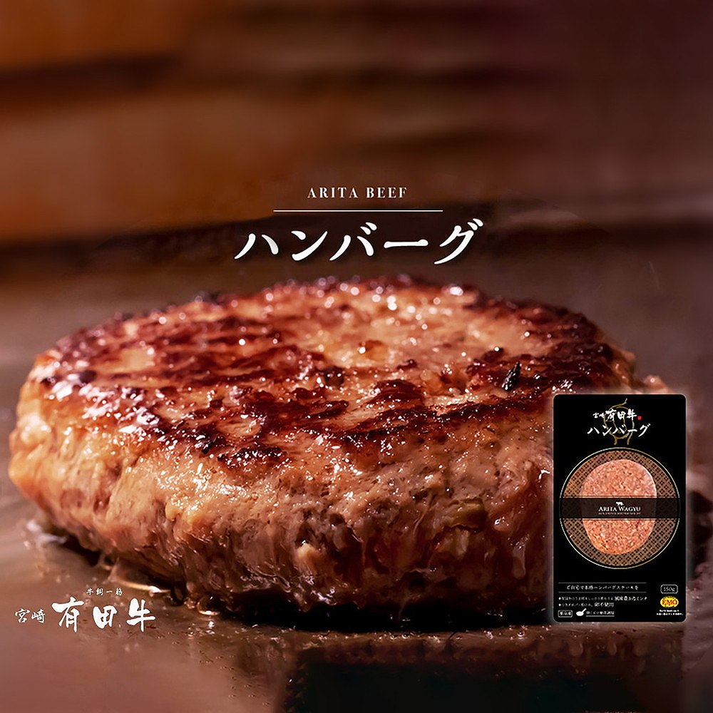 宮崎県産 有田牛 ハンバーグ(8個)