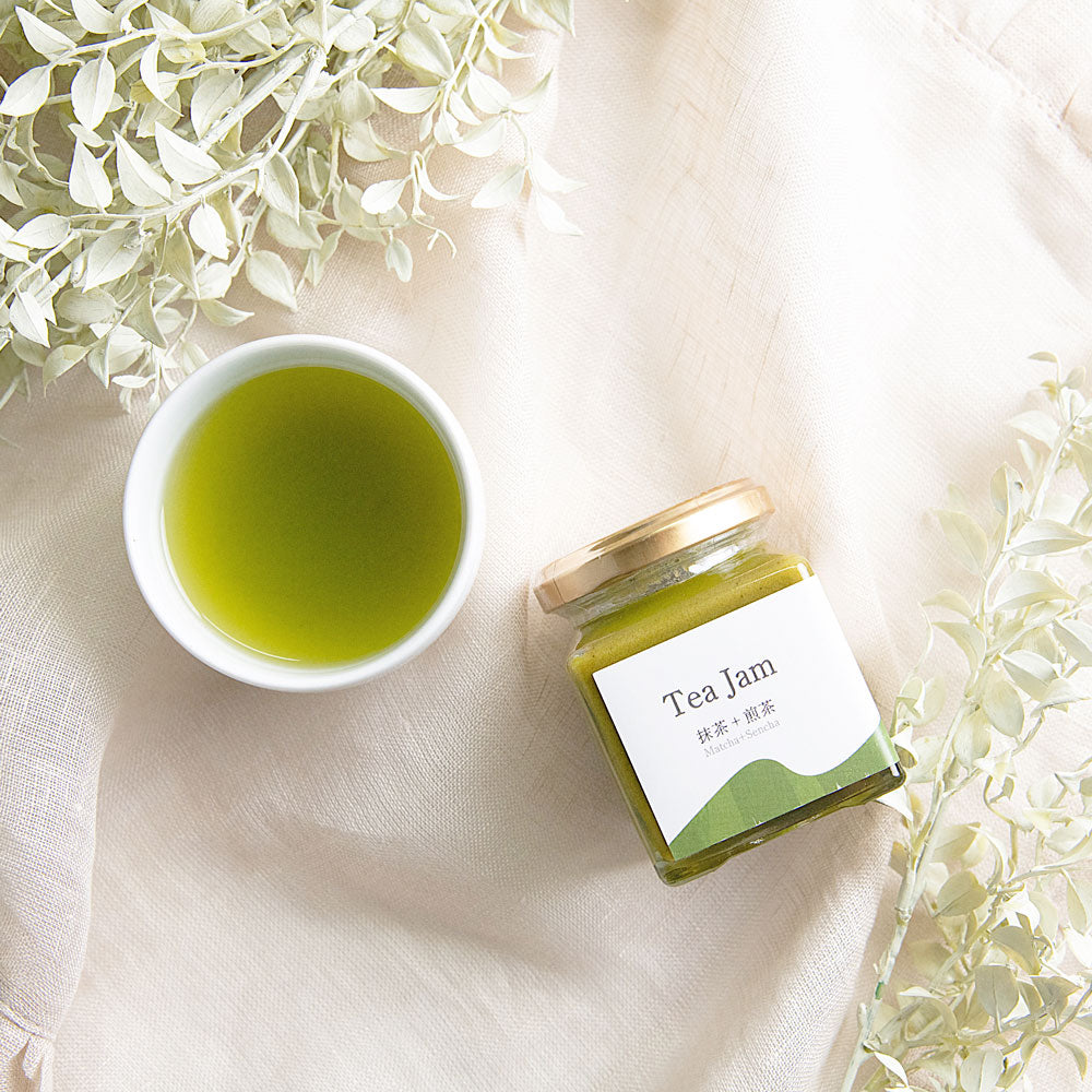 お茶と、暮らしと ティータイムセット 抹茶入り玄米茶ティーバッグ缶・Teaミルクジャム130g(抹茶+煎茶)