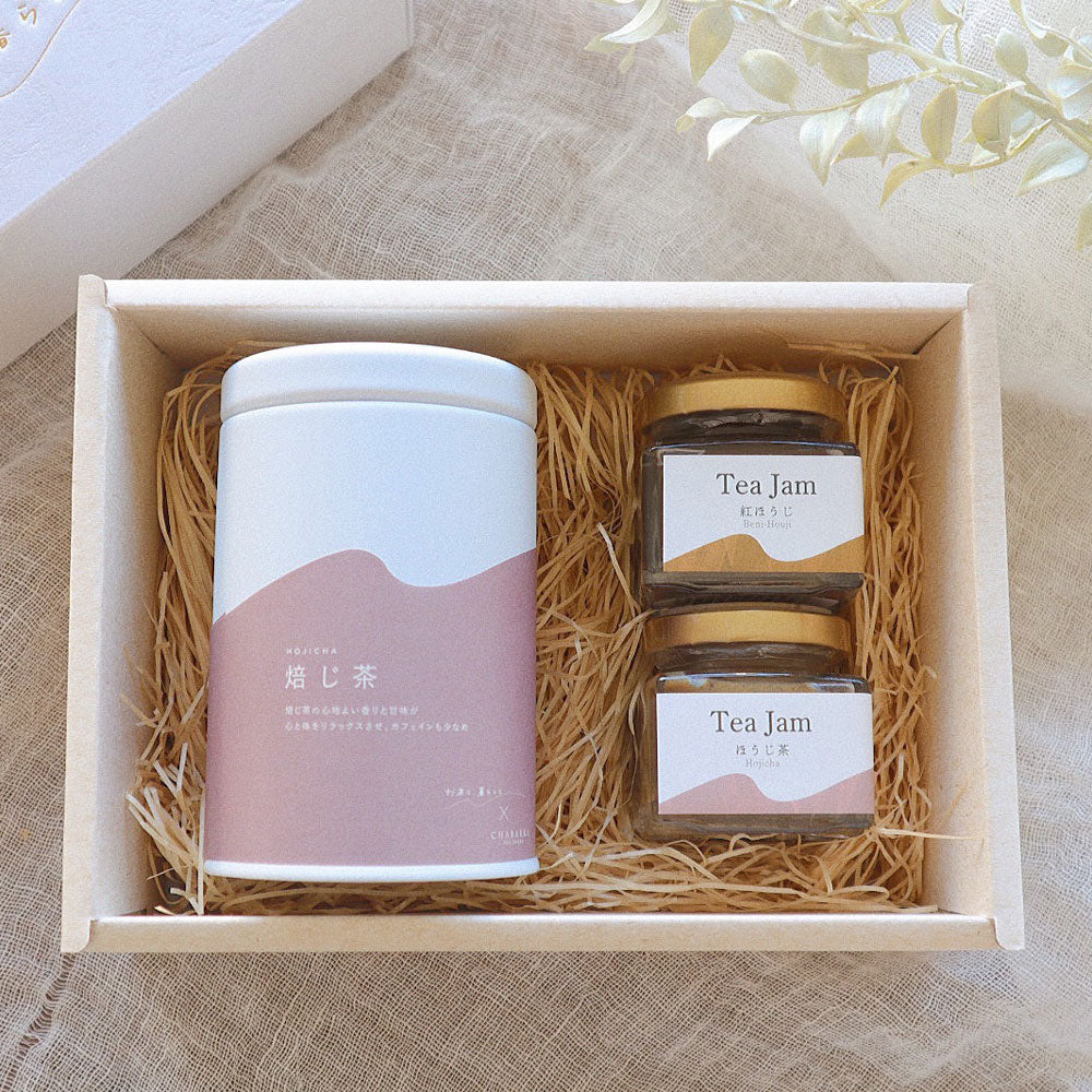 お茶と、暮らしと ほうじ茶ティーバッグ缶+Teaミルクジャム 2種各45g(紅ほうじ茶・ほうじ茶)