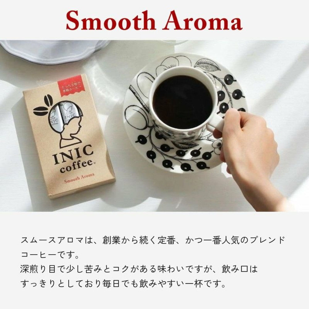 INIC coffee ドリップドコーヒーパウダー 人気2種飲み比べ(スムースアロマ・モーニングアロマ)