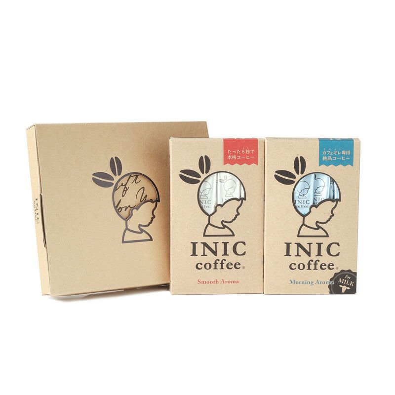 INIC coffee ドリップドコーヒーパウダー 人気2種飲み比べ(スムースアロマ・モーニングアロマ)