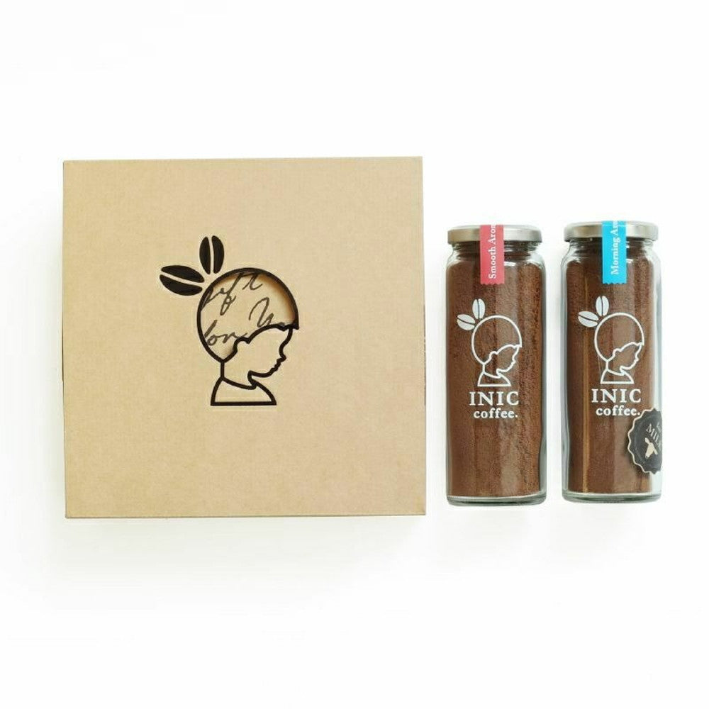 INIC coffee ドリップドコーヒーパウダー 定番2種飲み比べ ボトルセット(スムースアロマ・モーニングアロマ)