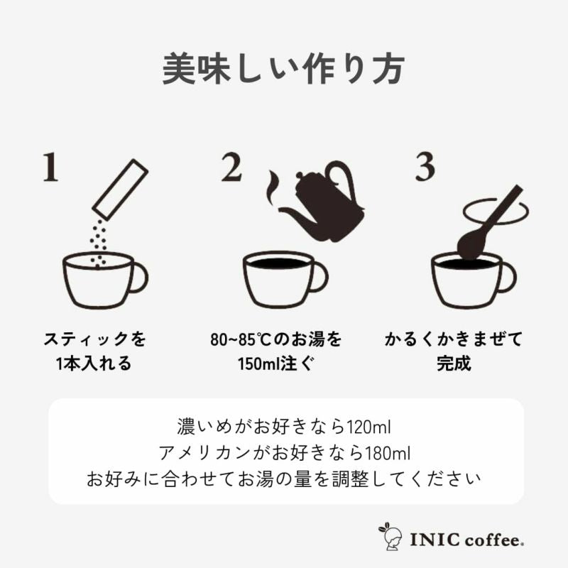 INIC coffee ドリップドコーヒーパウダー 2種飲み比べ(スムースアロマ・ハニー)