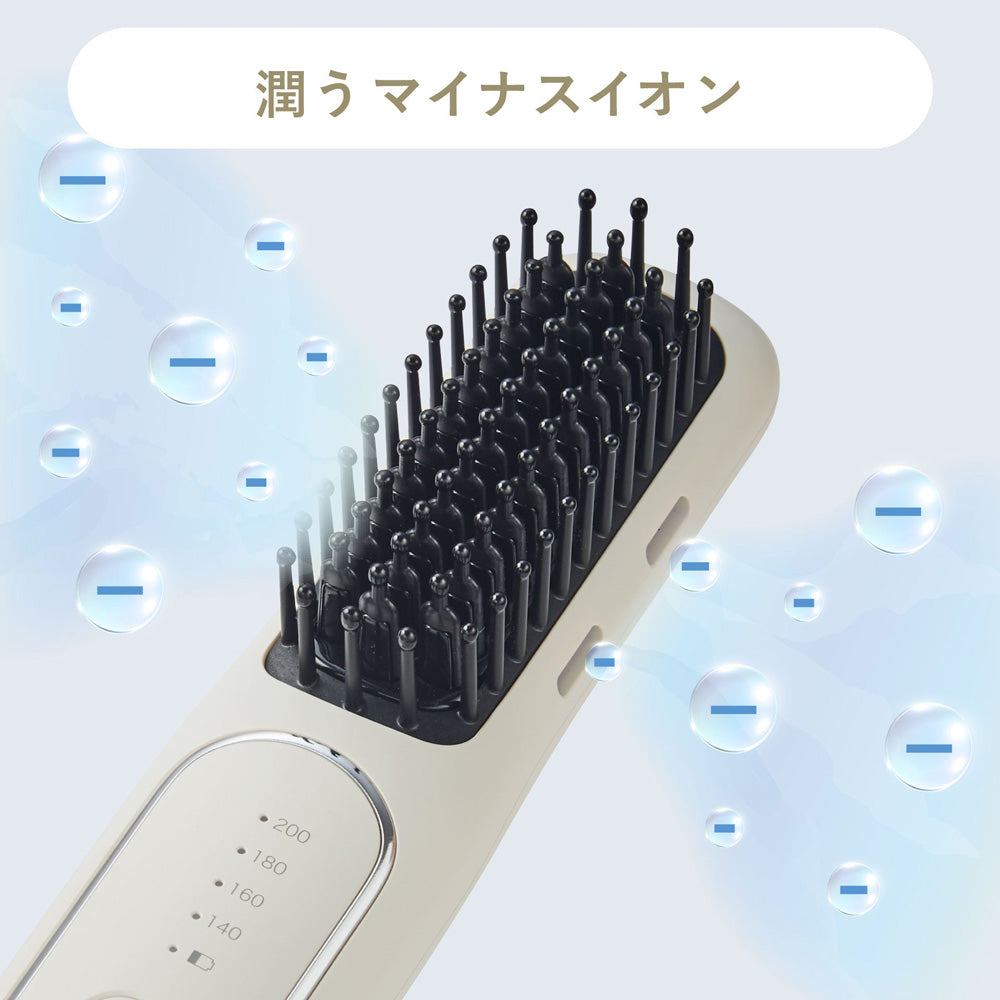 FESTINO(フェスティノ)充電式スタイリング ヒーターブラシ ホワイト