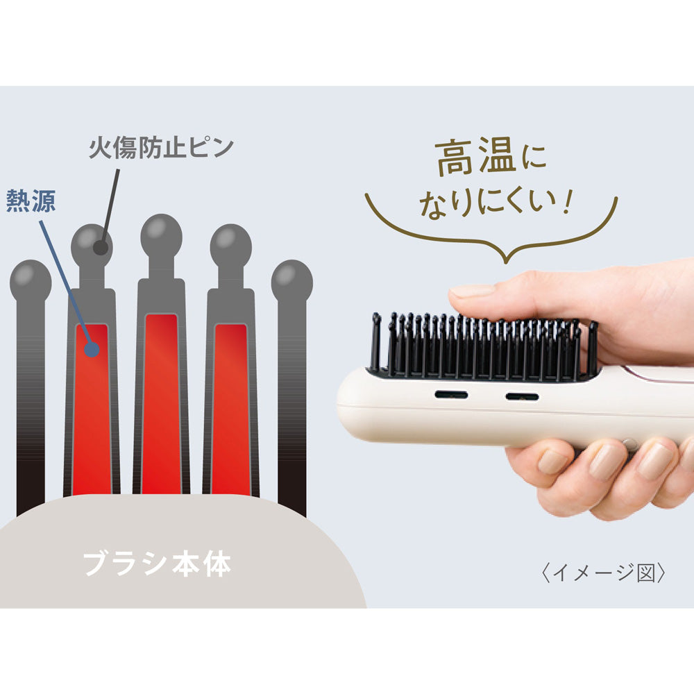 FESTINO(フェスティノ)充電式スタイリング ヒーターブラシ ホワイト