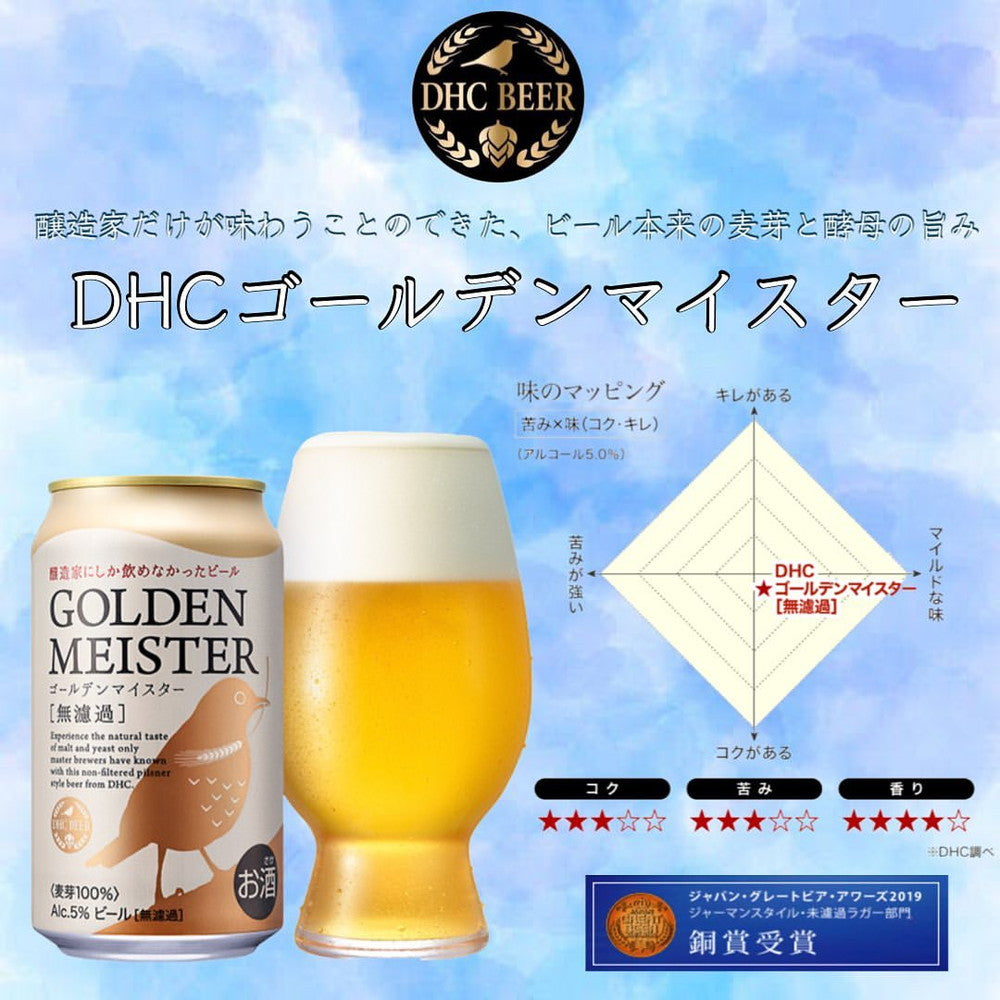 ＤＨＣビール　ラガー×ホワイト　飲み比べアソートセット(3缶・3瓶セット)