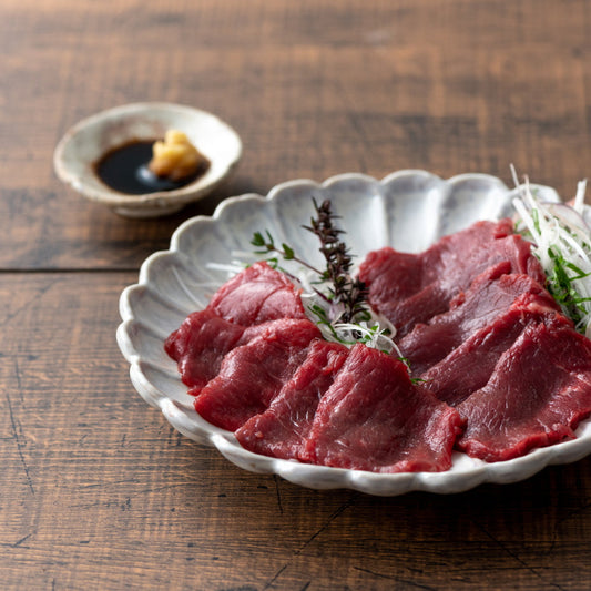 熊本・阿蘇山麓　ふじ馬刺し赤身食べくらべセット