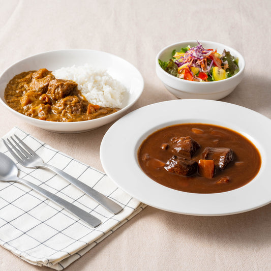 仙臺牛たん屋　牛たんシチューと牛たんカレーの食べ比べ