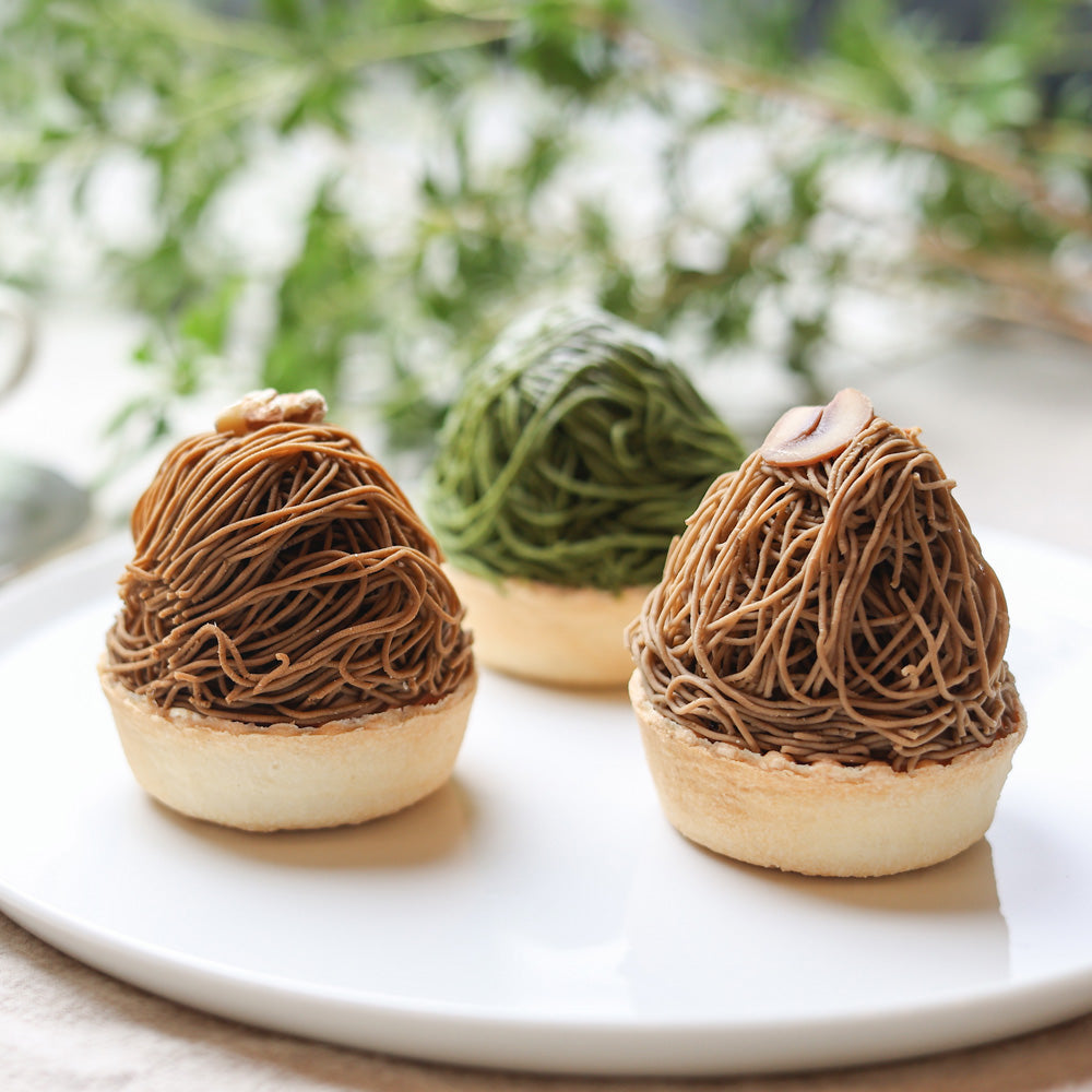 高級和栗モンブラン専門店「いも栗カボチャ」　日本茶モンブラン（3個）