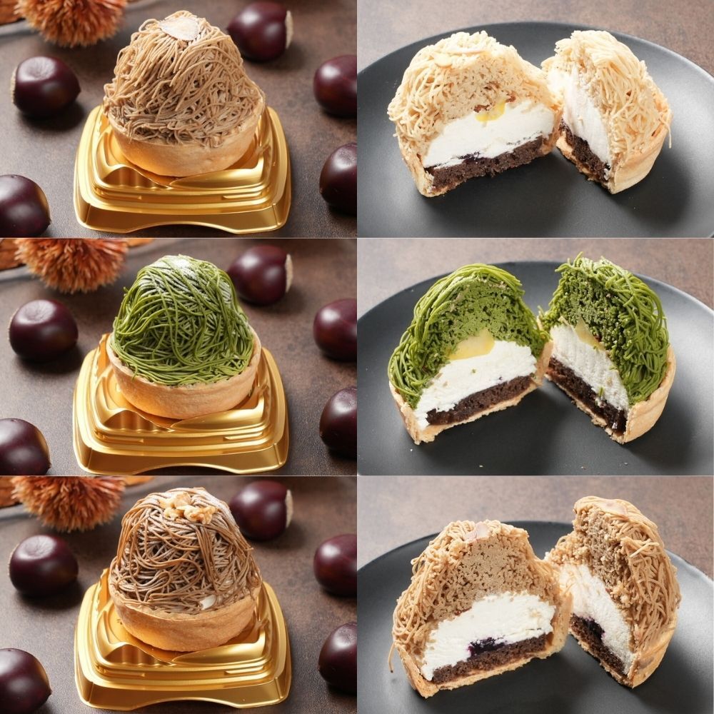 高級和栗モンブラン専門店「いも栗カボチャ」　日本茶モンブラン（3個）