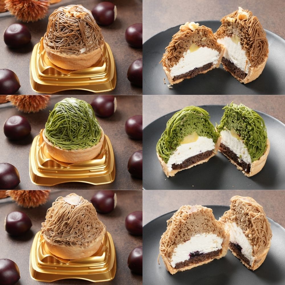 高級和栗モンブラン専門店「いも栗カボチャ」　いも栗カボチャモンブラン尽くし（6個）