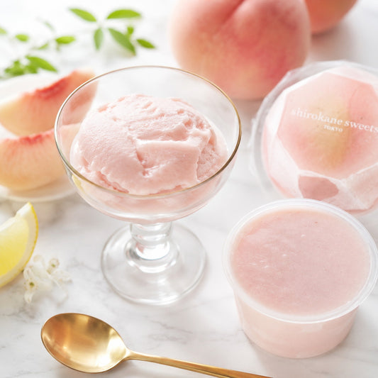 shirokane sweets TOKYOプレミアム手作りアイスクリーム　ピーチレモン　３個入り