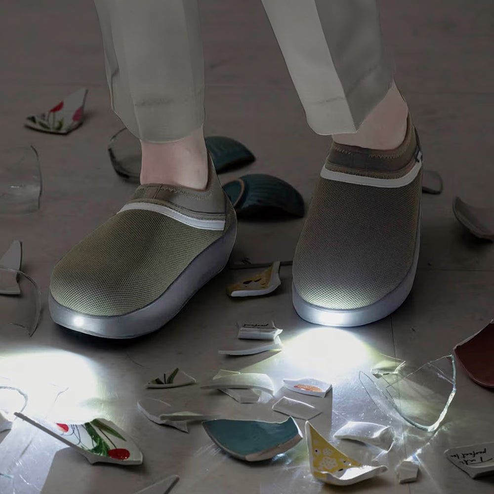 防災ブランド「SONAENO」 防災ライトルームシューズ　グリーン（L）