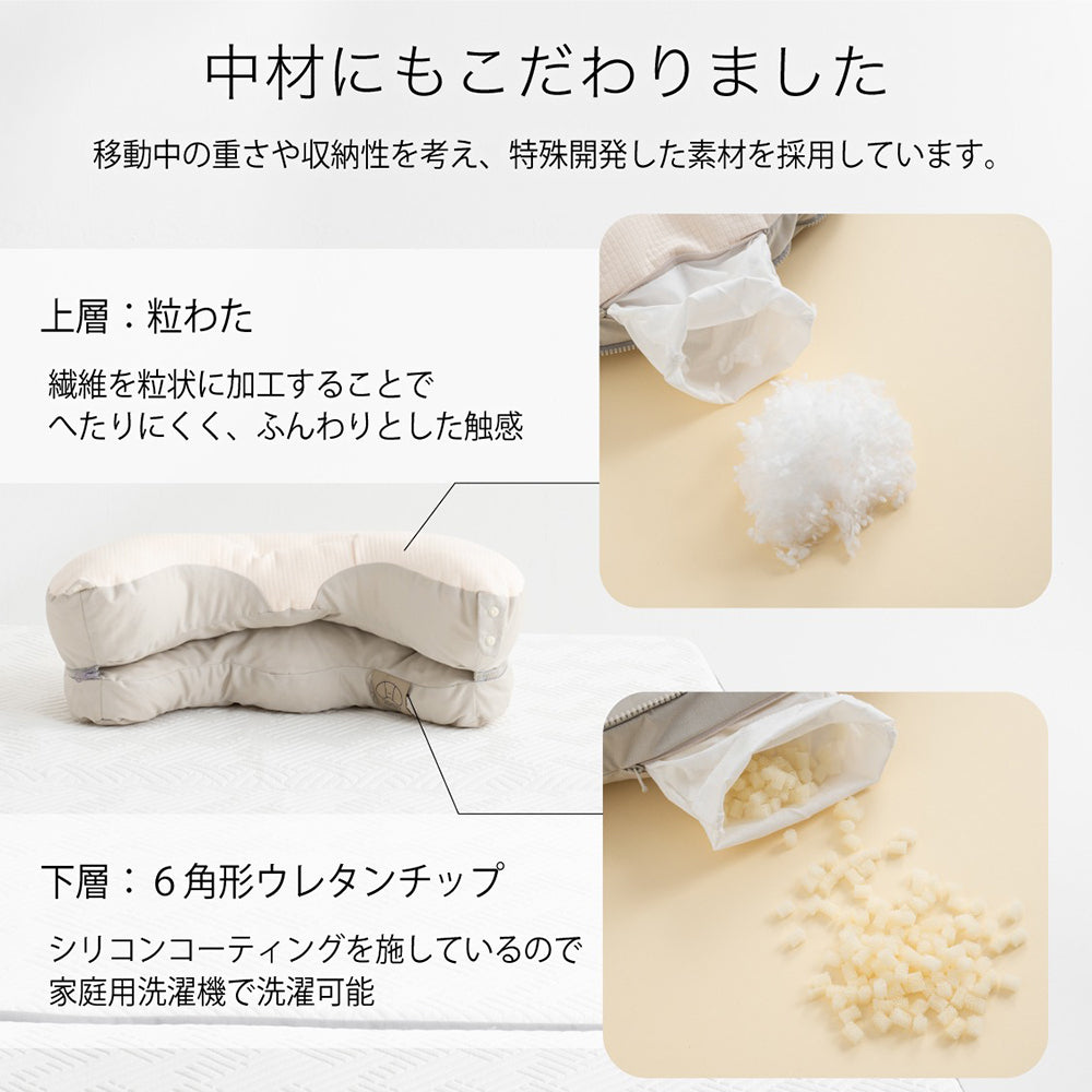 cocochi factory　横向き寝専用枕　YOKONEGU　ポータブル