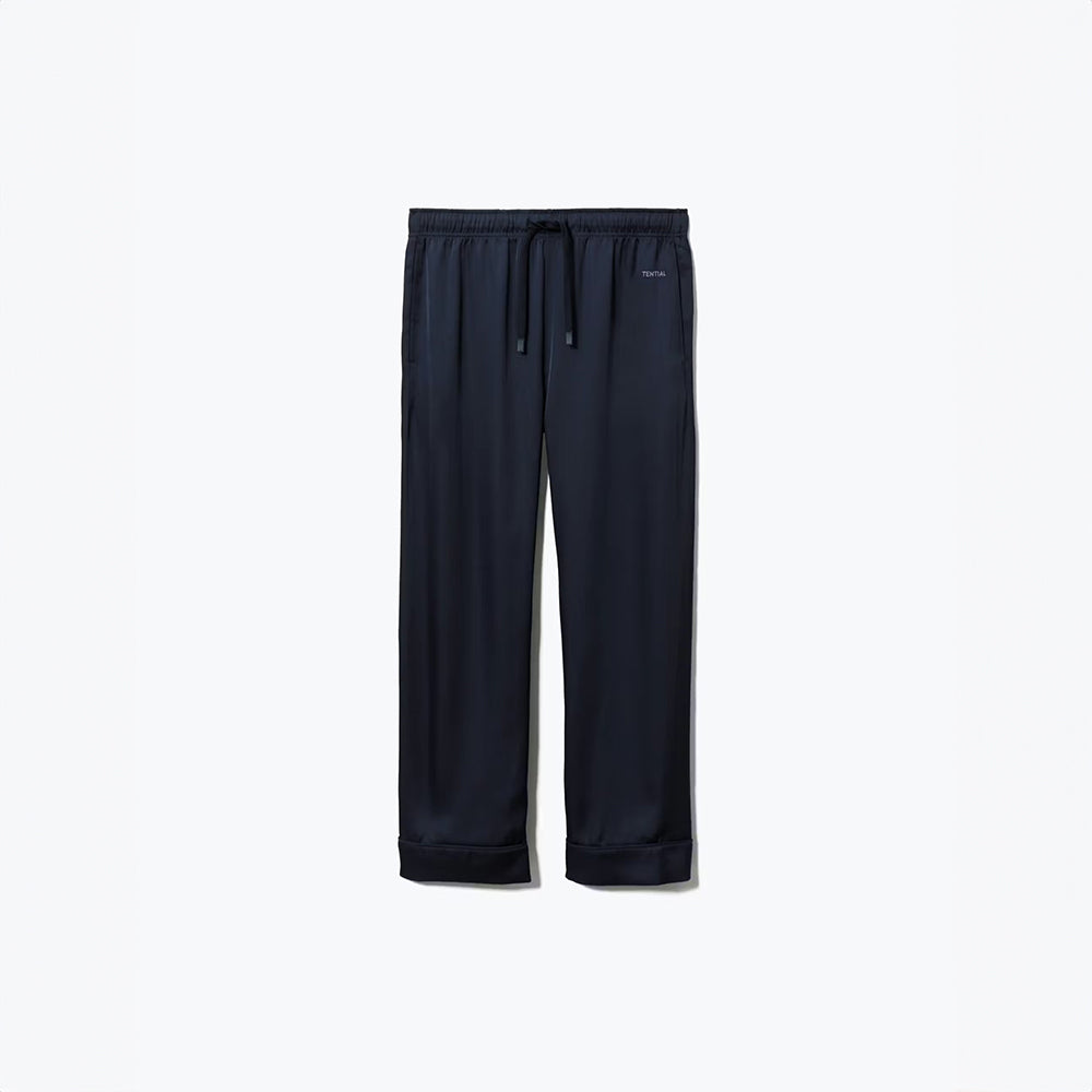 リカバリーウェア BAKUNE パジャマサテン上下(Unisex) ネイビーXL