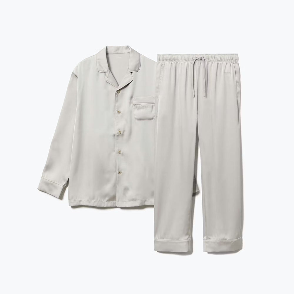 リカバリーウェア BAKUNE パジャマサテン上下(Unisex) グレージュL