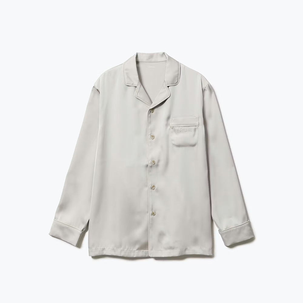 リカバリーウェア BAKUNE パジャマサテン上下(Unisex) グレージュXL
