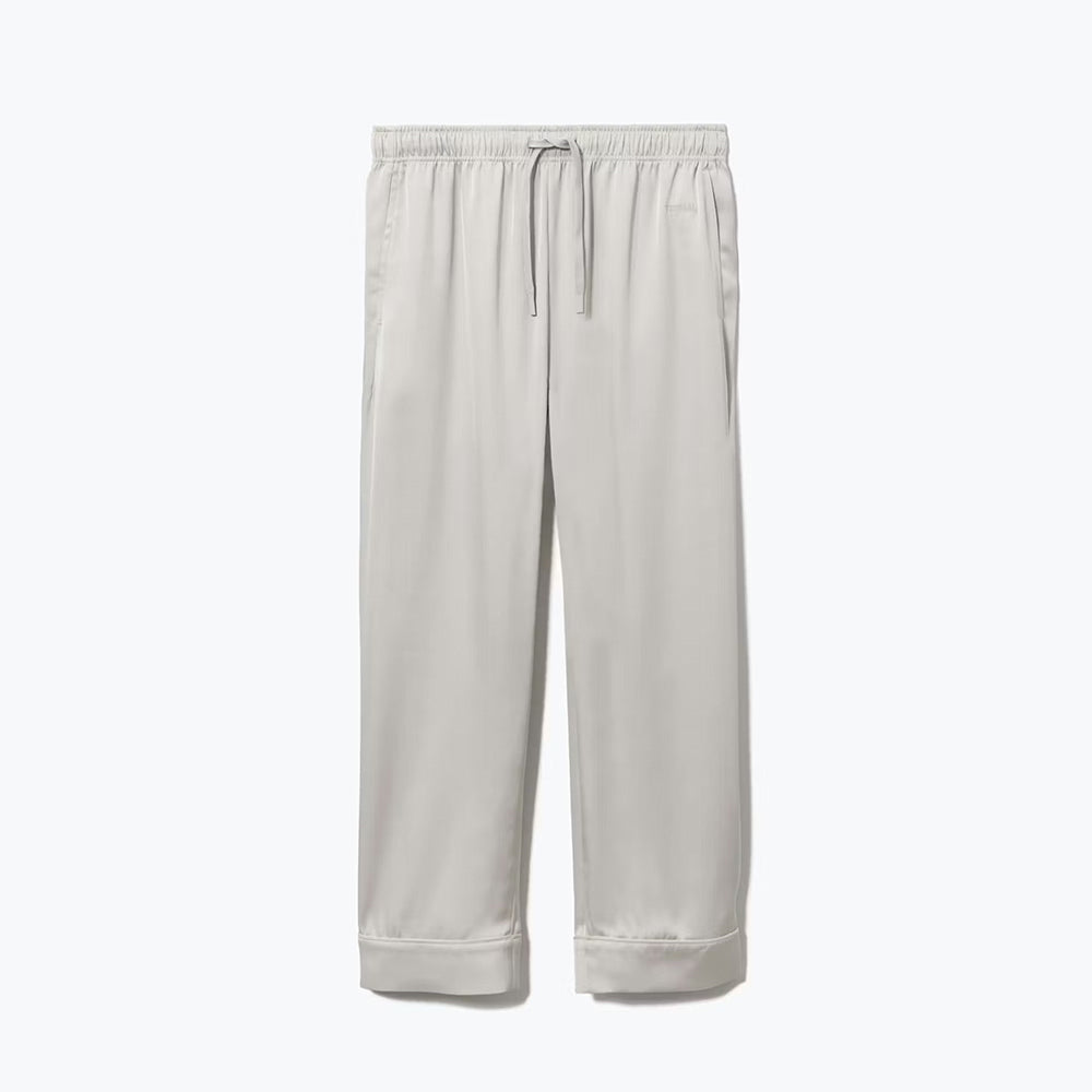 【母の日カード】 リカバリーウェア BAKUNE パジャマサテン上下(Unisex) グレージュM