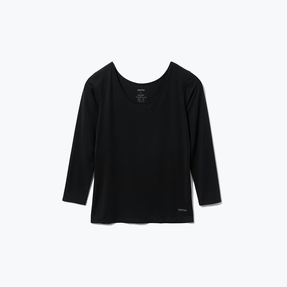 【母の日カード】 リカバリーウェア BAKUNE インナーウェア長袖 Women'sブラック(XL)　2枚