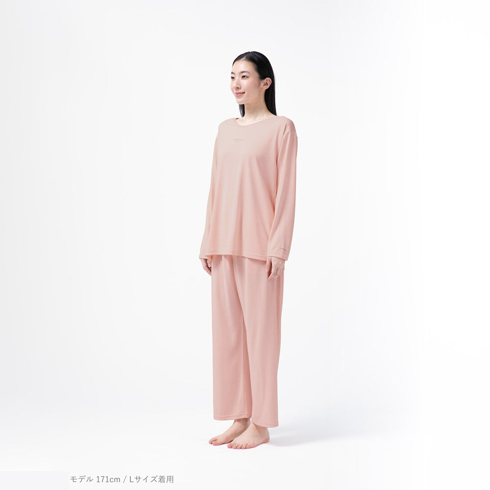 【母の日カード】 リカバリーウェア BAKUNE Dry Women’s　長袖上下セット ピンクM