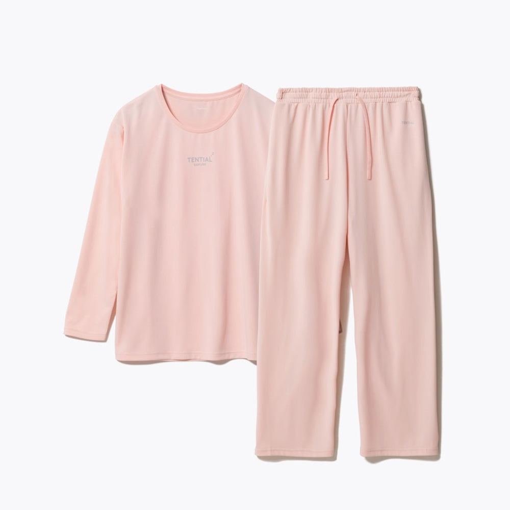 【母の日カード】 リカバリーウェア BAKUNE Dry Women’s　長袖上下セット ピンクL