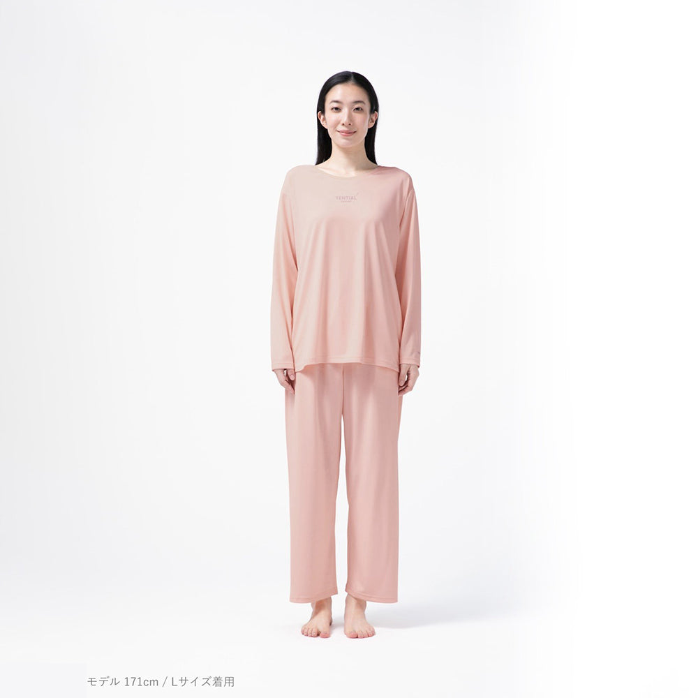 【母の日カード】 リカバリーウェア BAKUNE Dry Women’s　長袖上下セット ピンクXL