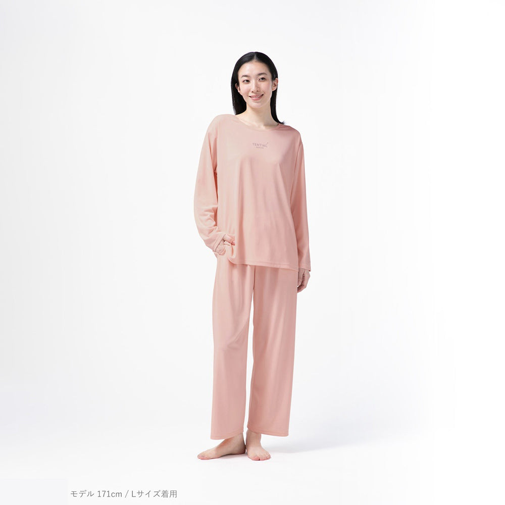 【母の日カード】 リカバリーウェア BAKUNE Dry Women’s　長袖上下セット ピンクXL