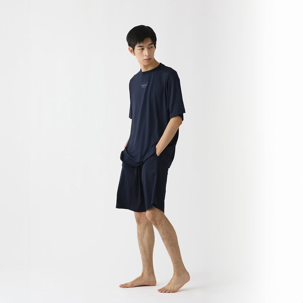 リカバリーウェア BAKUNE Dry Men's 半袖上下セット ネイビー XL 【一般医療機器】