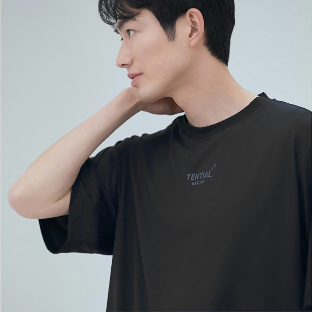リカバリーウェア BAKUNE Dry Men's 半袖上下セット ブラック L 【一般医療機器】