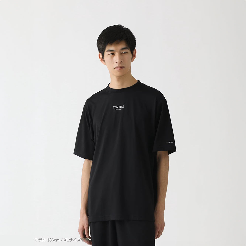 リカバリーウェア BAKUNE Dry Men's 半袖上下セット ブラック L 【一般医療機器】