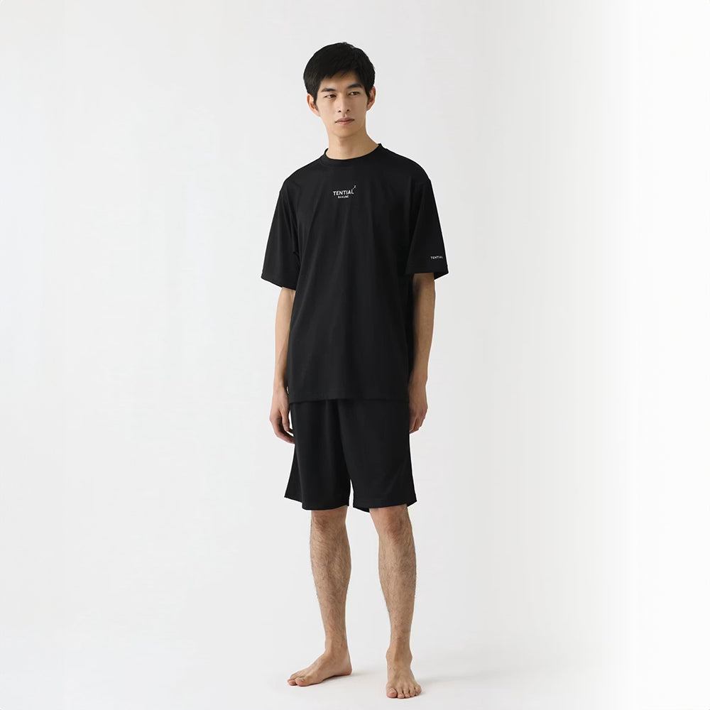 リカバリーウェア BAKUNE Dry Men's 半袖上下セット ブラック L 【一般医療機器】