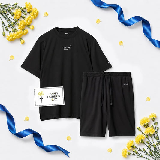 【父の日カード】 リカバリーウェア BAKUNE Dry Men's 半袖上下セット ブラック XL 【一般医療機器】