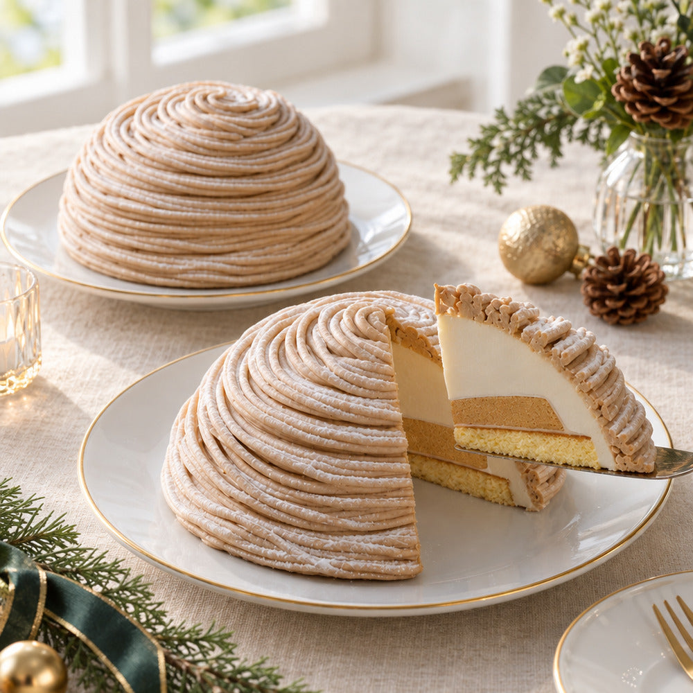【Xmasカード】ホテルオークラ　フランス栗のメレンゲモンブラン（2個）