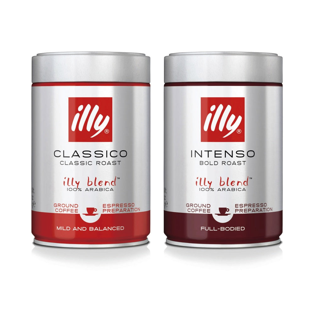 イリーエスプレッソセット（極細挽きミディアムロースト250g・ダークロースト250g各1）
