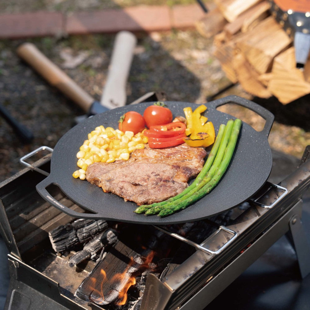 キャプテンスタッグ　ラウンド グリルプレート 25cm