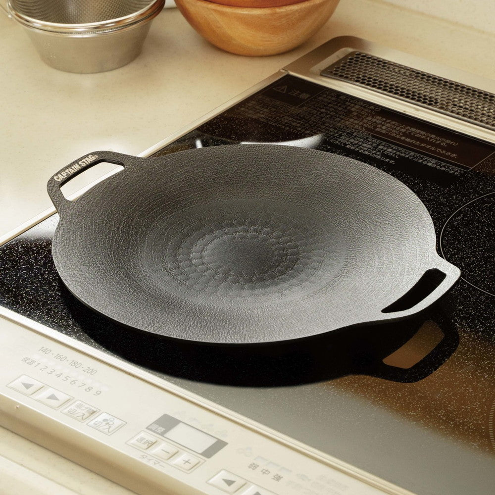 キャプテンスタッグ　ラウンド グリルプレート 25cm