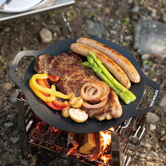 キャプテンスタッグ　ラウンド グリルプレート 20ｃｍ