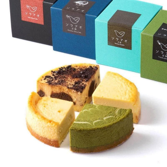 京都チーズケーキ専門店 ソラアオ　プレミアム　京都ブランドコラボ4種食べ比べ