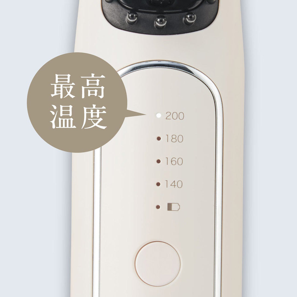 FESTINO（フェスティノ）充電式スタイリング ヒーターブラシ ホワイト