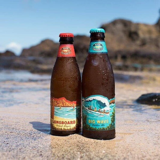 ハワイクラフトビール コナビール 2種飲み比べ(ビッグウェーブ&ロングボードアイランド 各2本)瓶355ml