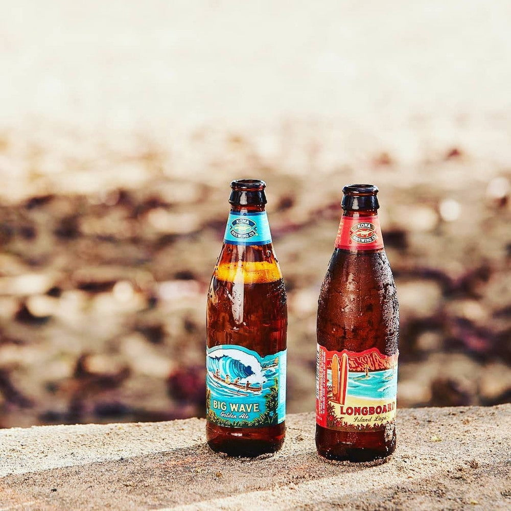 ハワイクラフトビール コナビール 2種飲み比べ(ビッグウェーブ&ロングボードアイランド 各2本)瓶355ml
