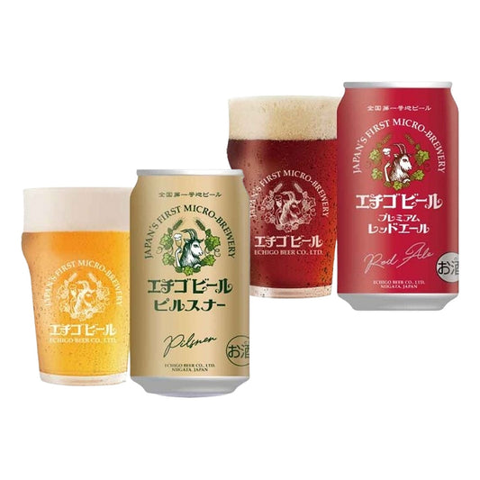 新潟クラフトビール エチゴビール 2種飲み比べ(ピルスナー&プレミアム 各2本)缶350ml